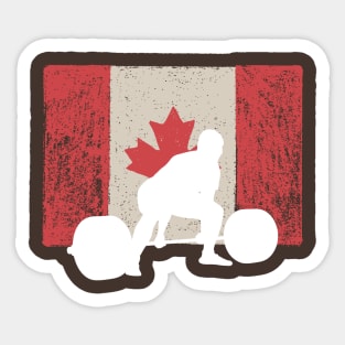 Canadian Flag Deadlift - Powerlifting Sticker